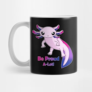 Bisexual Pride Axolotl (With Eyelashes) Mug